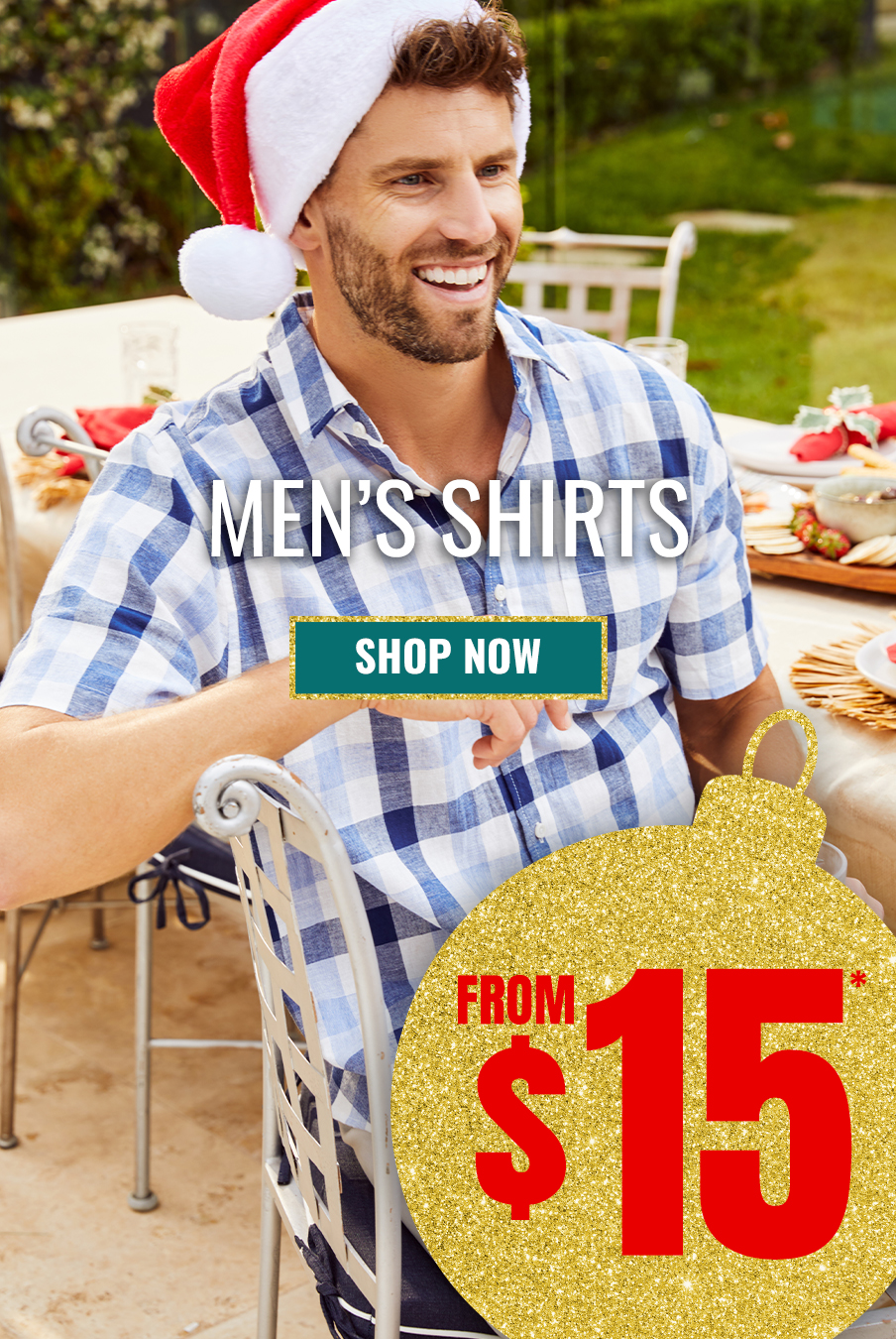 Men's shirts from $15 - Perfect for holiday gatherings at Rivers